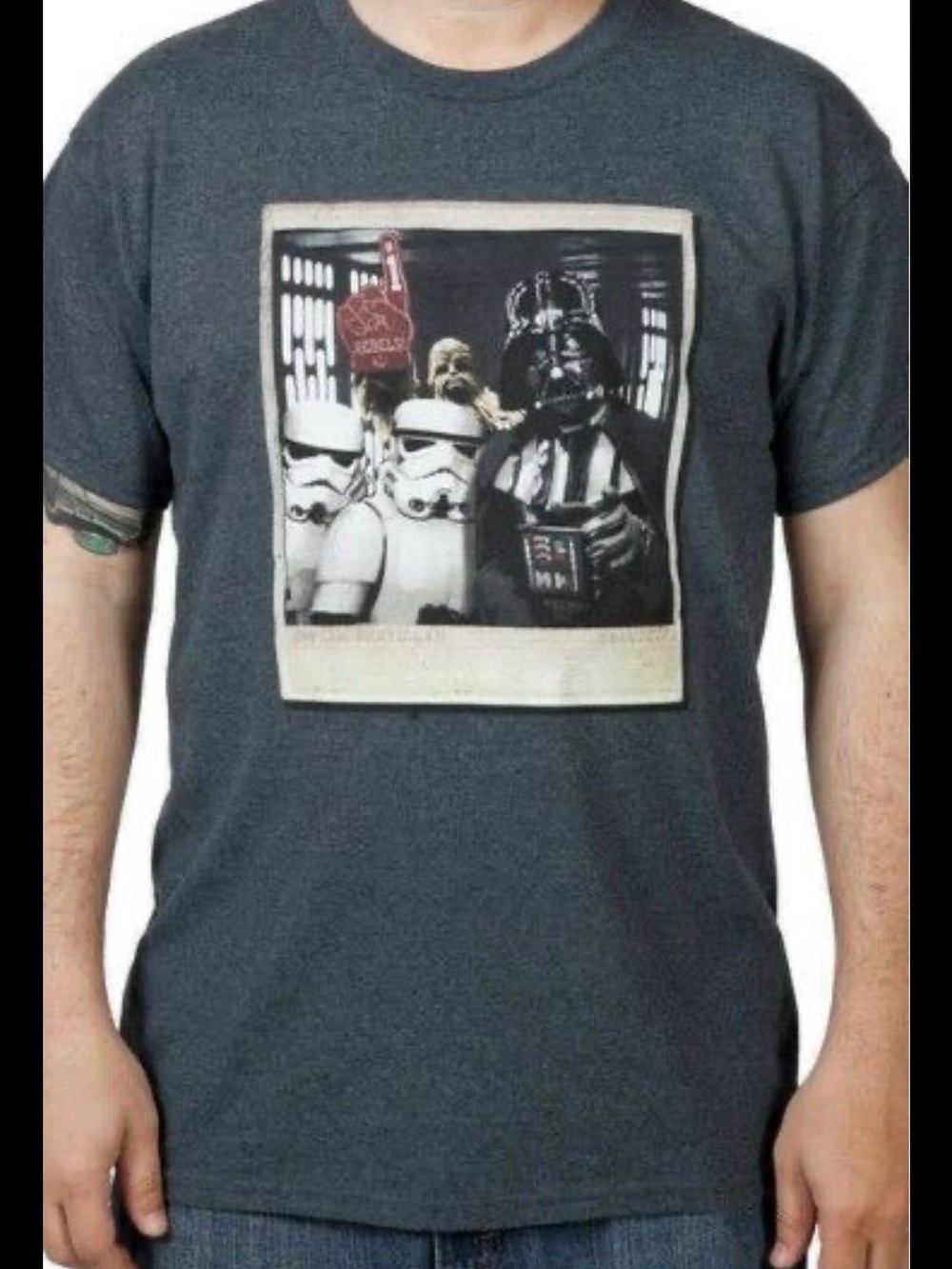 🐠 Star Wars Gray Graphic Tee with Blue Logo Accent